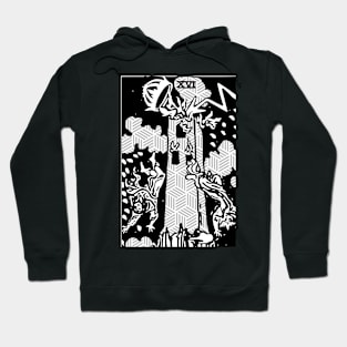 The Tower - A Geometric Tarot Print Hoodie